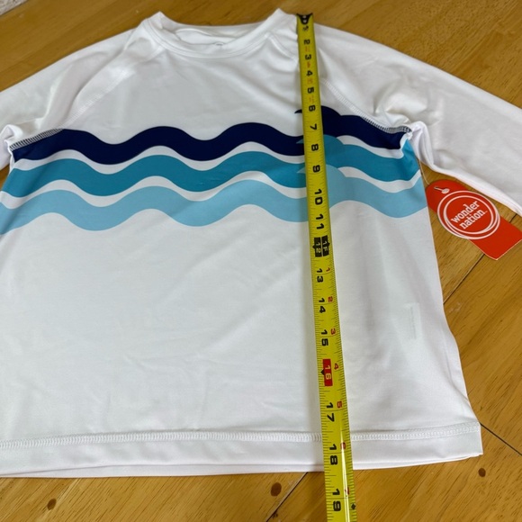 Wonder Nation OCEAN COAST Long Sleeve Swim Shirt size 8 White - Picture 5 of 6